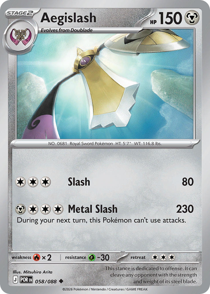 Aegislash - POR 058/088 (Reverse Holofoil)