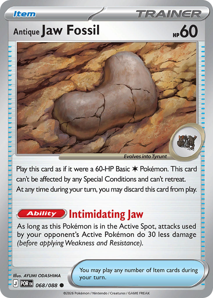 Antique Jaw Fossil - POR 068/088 (Reverse Holofoil)