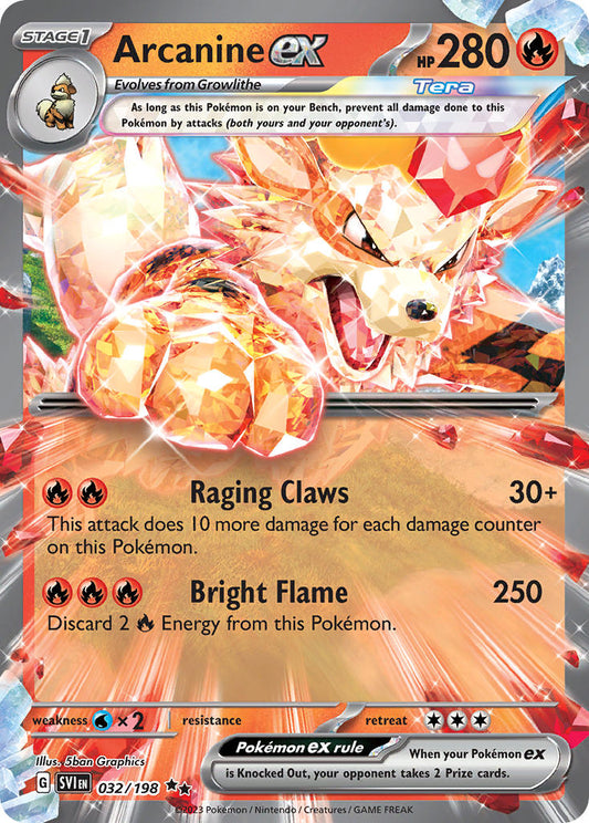 Arcanine ex  - SVI 032/198 (Holofoil)
