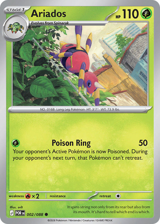 Ariados - POR 002/088 (Reverse Holofoil)