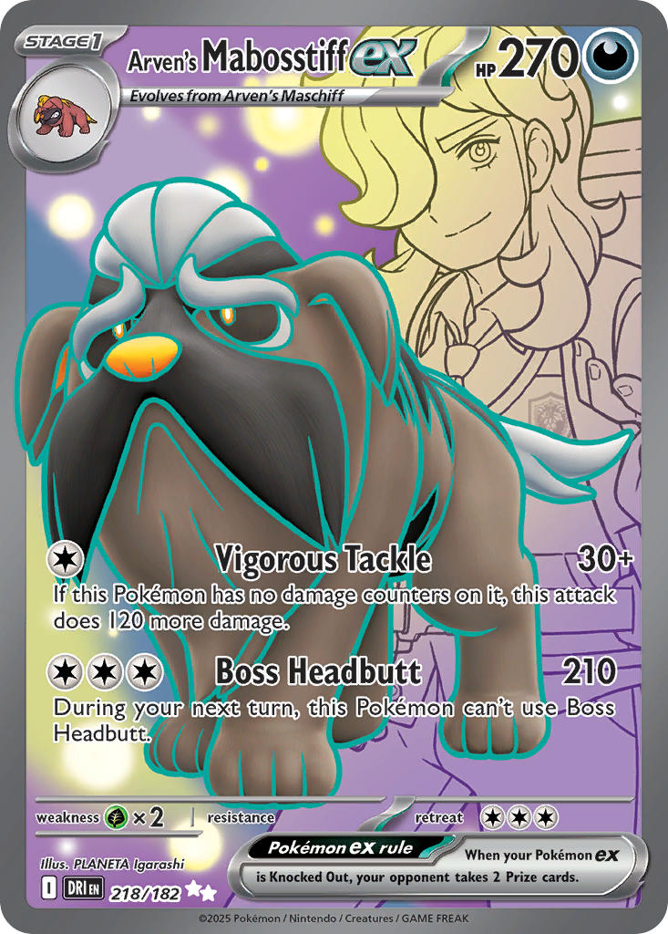 Arvens Mabosstiff ex  - DRI 218/182 (Holofoil)