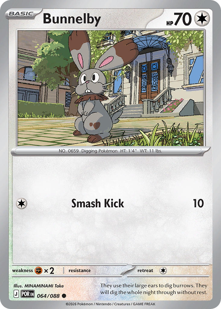 Bunnelby - POR 064/088 (Reverse Holofoil)