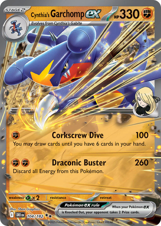 Cynthias Garchomp ex  - DRI 104/182 (Holofoil)