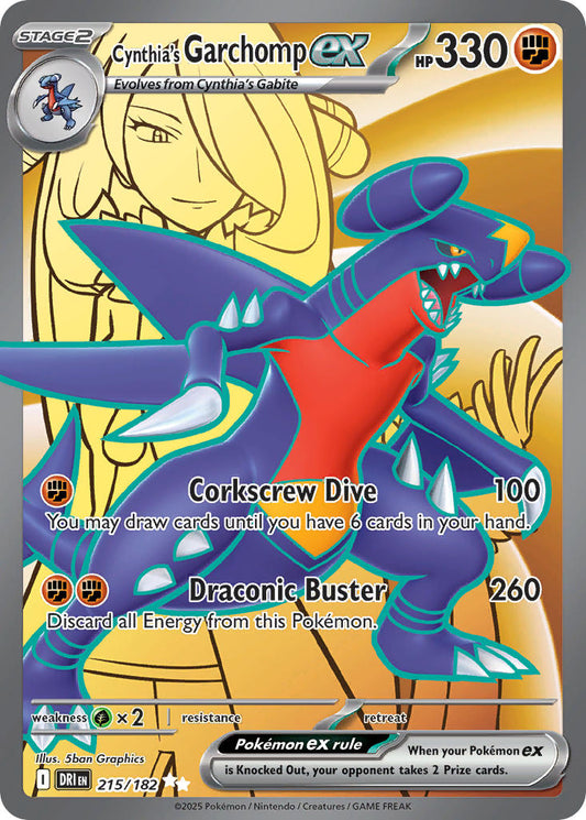 Cynthias Garchomp ex  - DRI 215/182 (Holofoil)