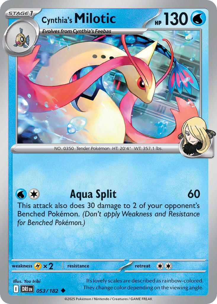 Cynthias Milotic - DRI 053/182 (Reverse Holofoil)