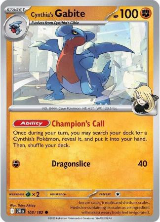 Cynthia's Gabite 103/182 - Destined Rivals