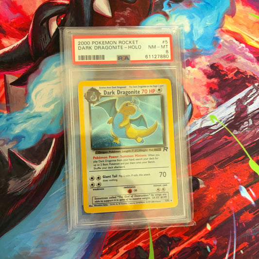 Dark Dragonite - 2000 Pokemon Team Rocket - PSA 8 (Holofoil)
