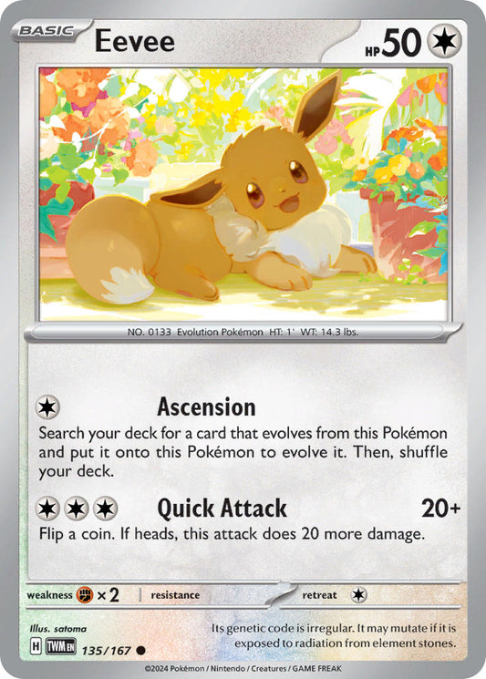 Eevee - TWM 135/167 (Reverse Holofoil)