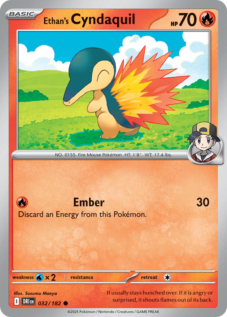 Ethans Cyndaquil - DRI 032/182 (Reverse Holofoil)