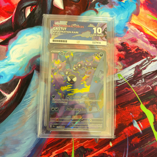 Gastly - 2024 Pokemon Temporal Forces - ACE 10 Gem Mint (Illustration Rare)