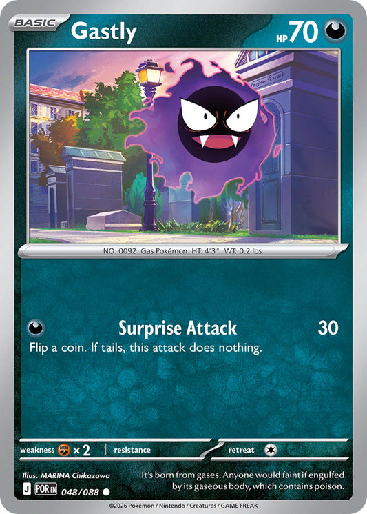 Gastly - POR 048/088 (Reverse Holofoil)