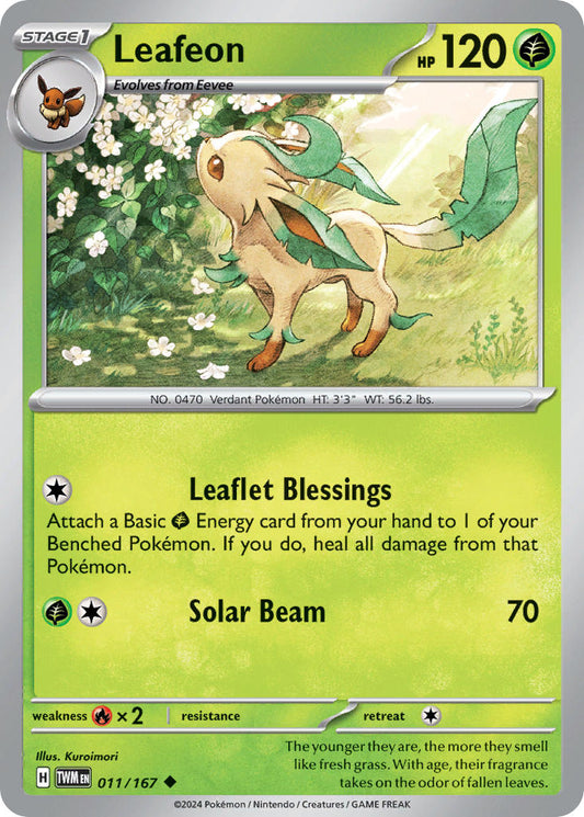 Leafeon - TWM 011/167 (Reverse Holofoil)