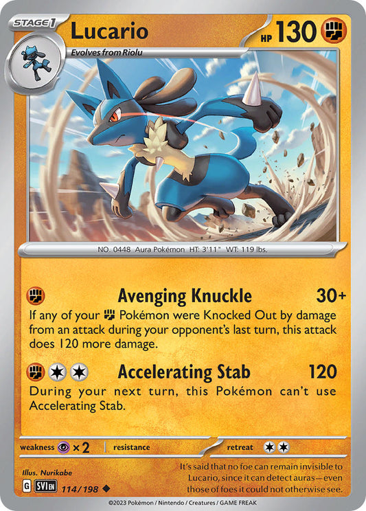Lucario  - SVI 114/198 (Reverse Holofoil)