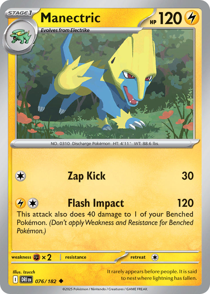 Manectric - DRI 076/182 (Reverse Holofoil)