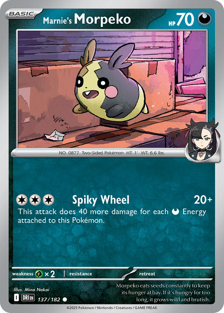Marnies Morpeko - DRI 137/182 (Reverse Holofoil)