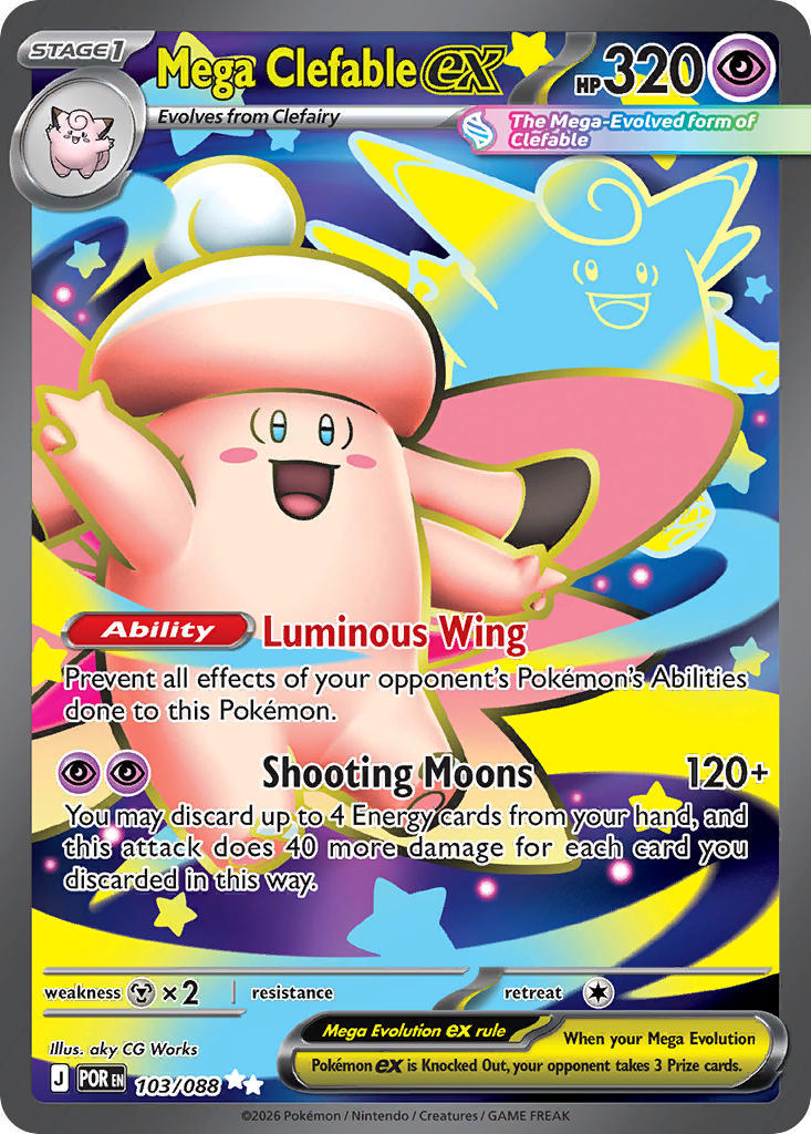 Mega Clefable ex - POR 103/088 (Holofoil)