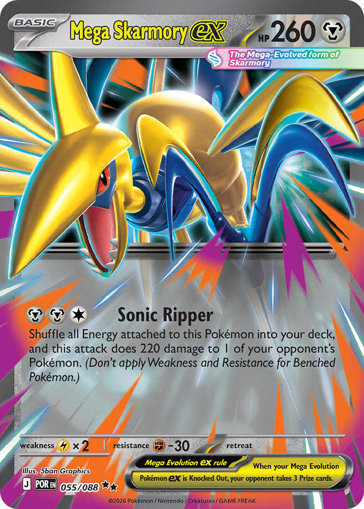 Mega Skarmory ex - POR 055/088 (Holofoil)
