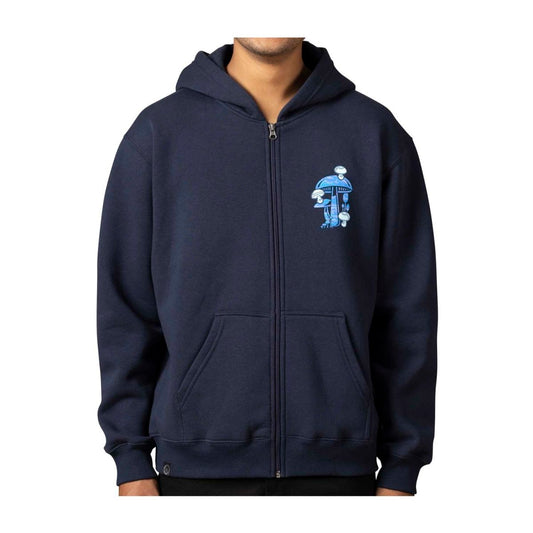 Pokémon Center Clothing - Mushroom Forest Zip Up Hoodie - Blue