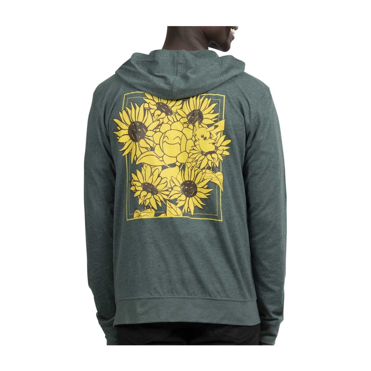 Pokémon Center Clothing - Pikachu and Sunflora Zip Up Hoodie - Green