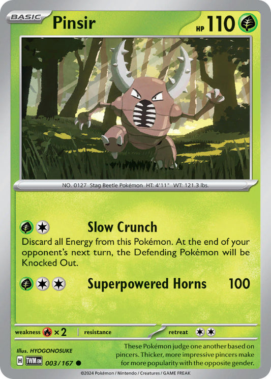 Pinsir - TWM 003/167 (Reverse Holofoil)