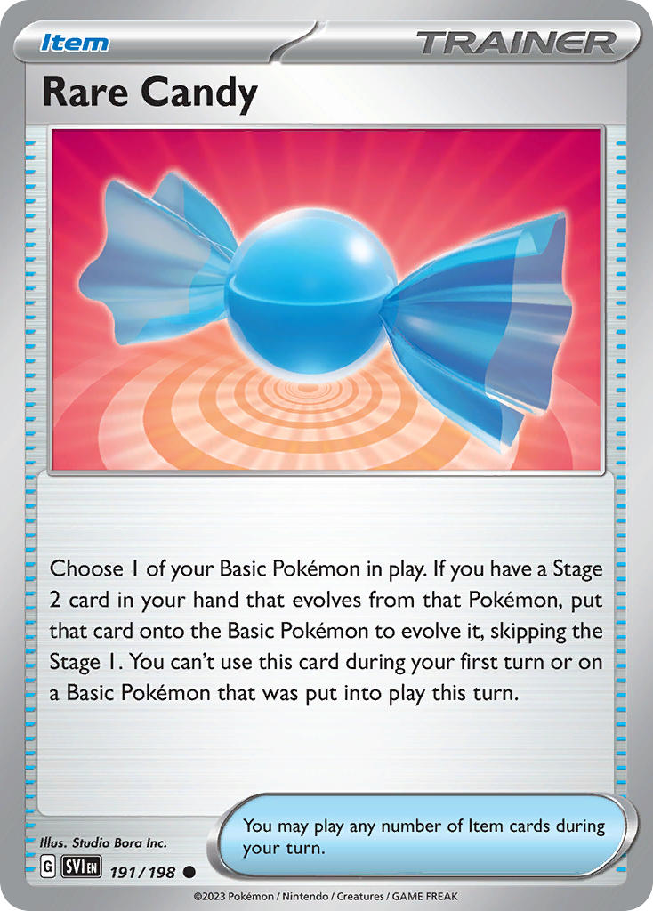 Rare Candy  - SVI 191/198 (Reverse Holofoil)