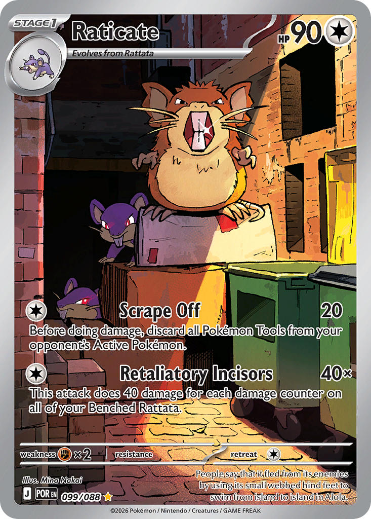 Raticate - POR 099/088 (Holofoil)