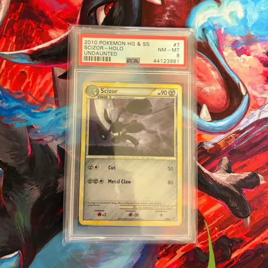 Scizor - 2010 Pokemon HeartGold & SoulSilver Undaunted - PSA 8 (Holofoil)