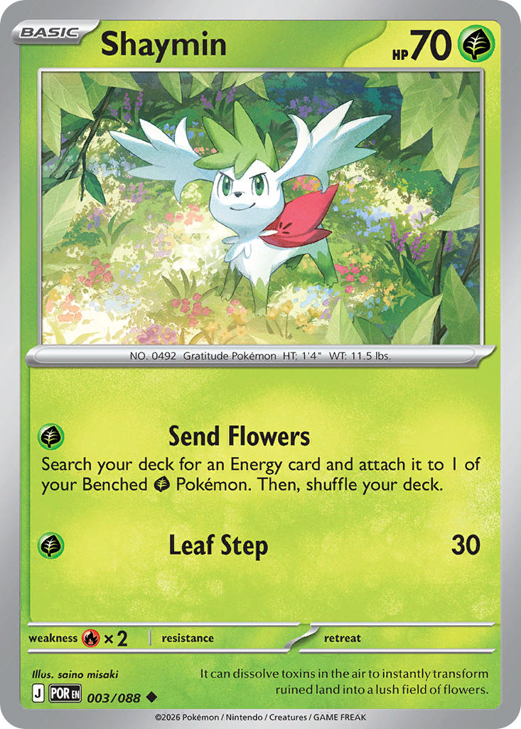 Shaymin - POR 003/088 (Reverse Holofoil)