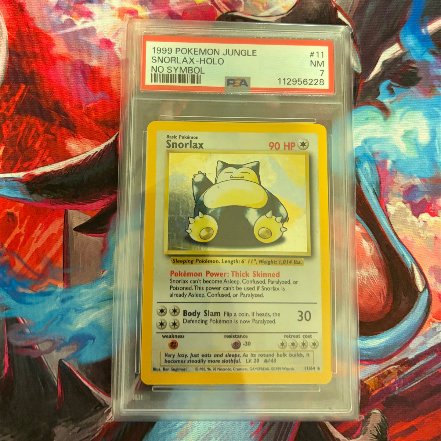 Snorlax Error No Symbol - 1999 Pokemon Jungle - PSA 7 (Holofoil)