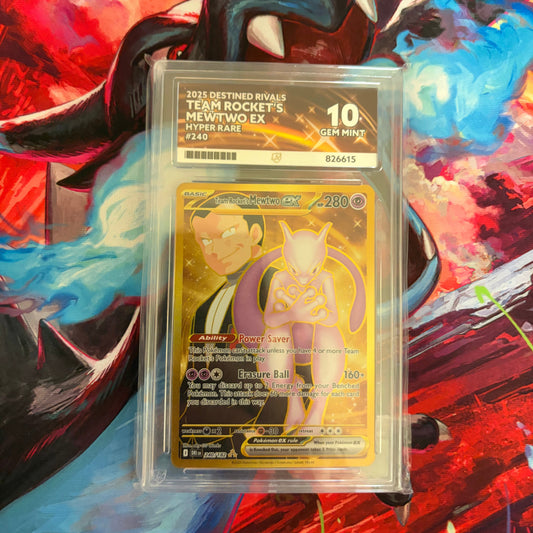 Team Rocket's Mewtwo ex - 2025 Pokemon Destined Rivals - ACE 10 Gem Mint (Hyper Rare)