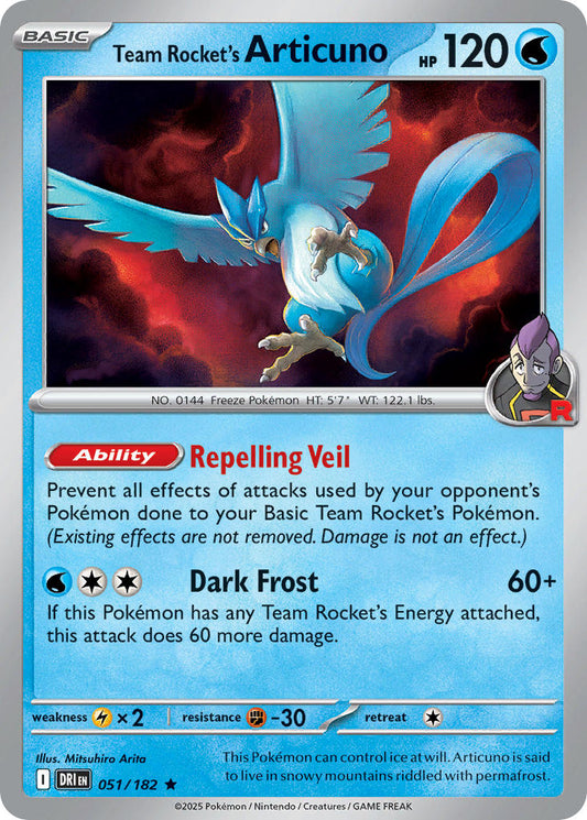 Team Rockets Articuno - DRI 051/182 (Holofoil)