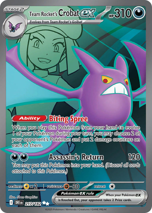 Team Rockets Crobat ex  - DRI 217/182 (Holofoil)