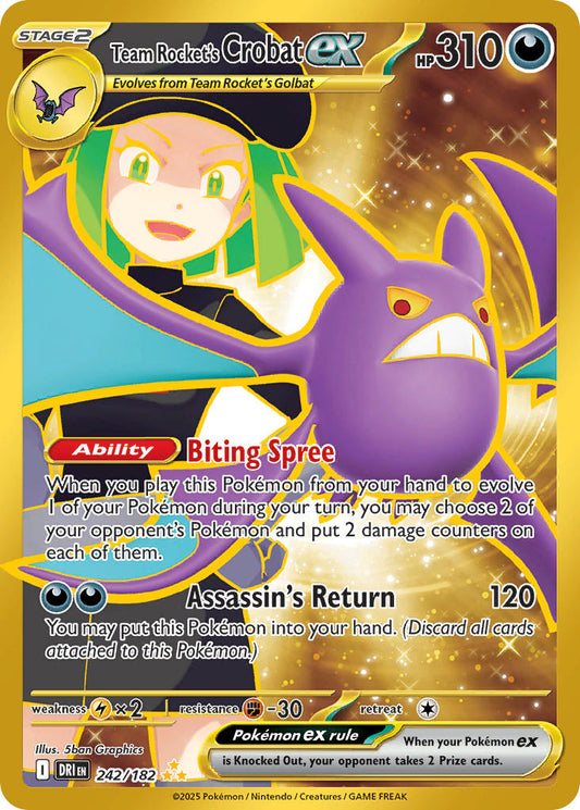 Team Rockets Crobat ex  - DRI 242/182 (Holofoil)