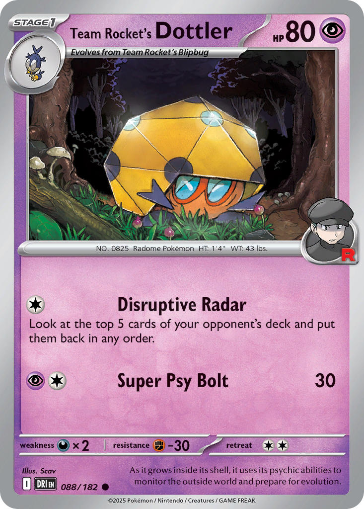 Team Rockets Dottler - DRI 088/182 (Reverse Holofoil)