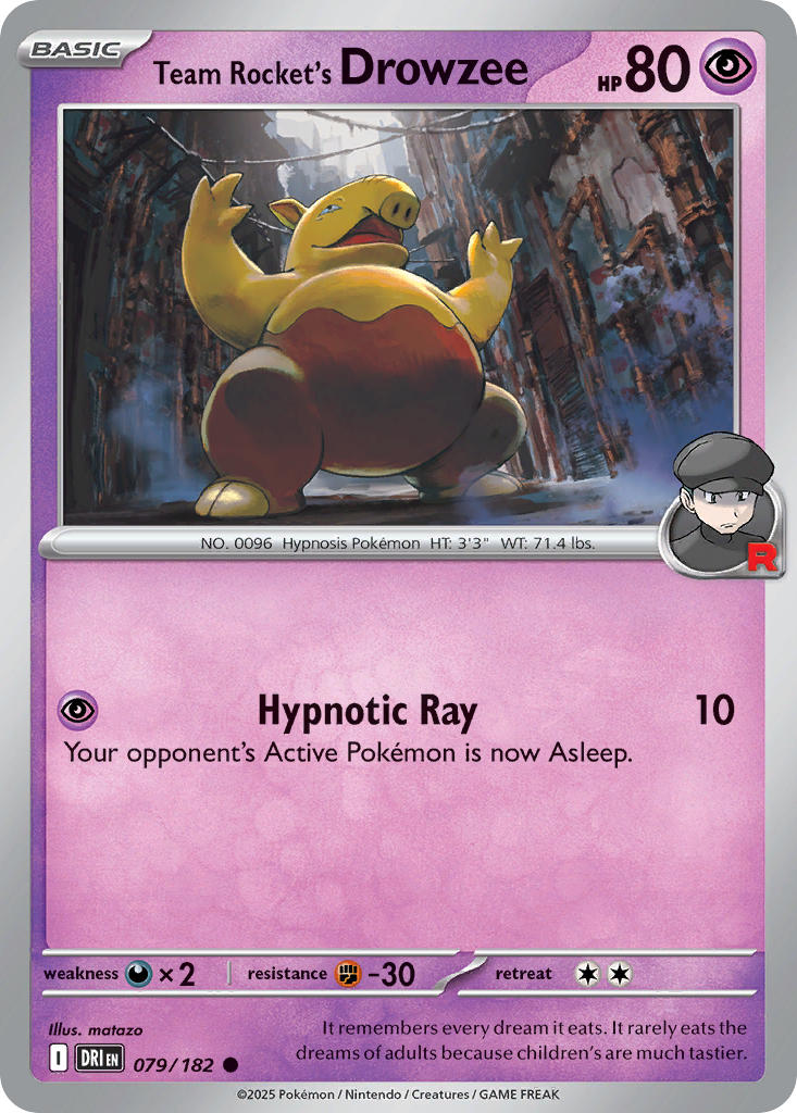 Team Rockets Drowzee - DRI 079/182 (Reverse Holofoil)