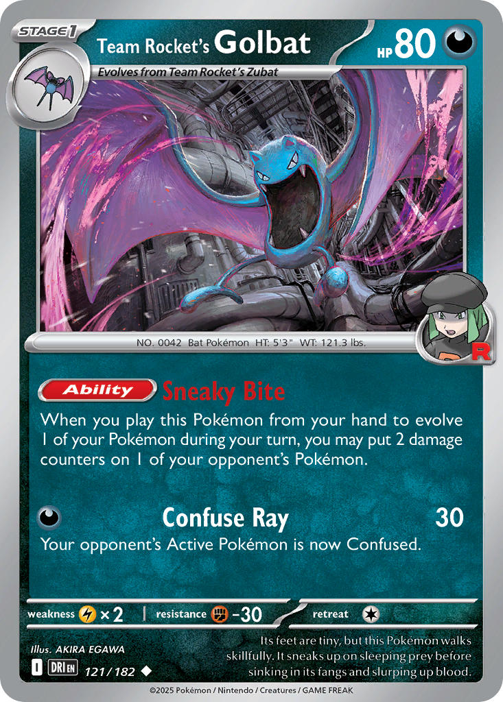 Team Rockets Golbat - DRI 121/182 (Reverse Holofoil)