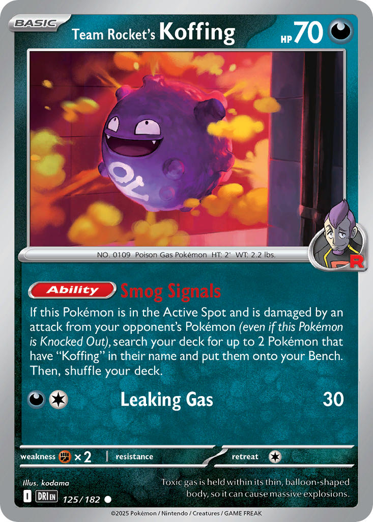 Team Rockets Koffing - DRI 125/182 (Reverse Holofoil)
