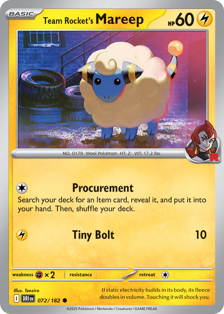 Team Rockets Mareep - DRI 072/182