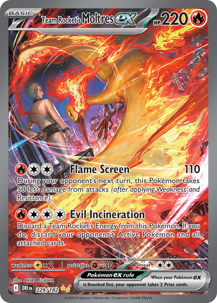 Team Rockets Moltres ex  - DRI 229/182 (Holofoil)