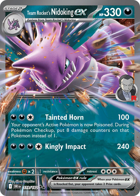 Team Rockets Nidoking ex  - DRI 119/182 (Holofoil)