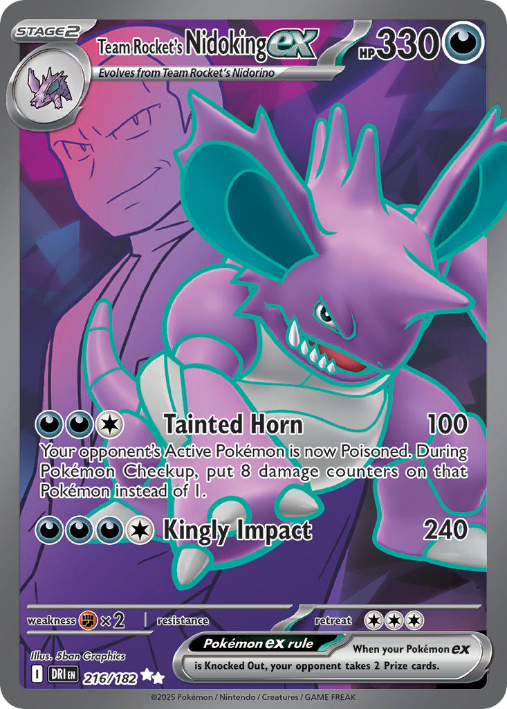 Team Rockets Nidoking ex  - DRI 216/182 (Holofoil)
