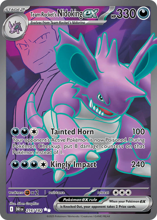 Team Rockets Nidoking ex  - DRI 216/182 (Holofoil)