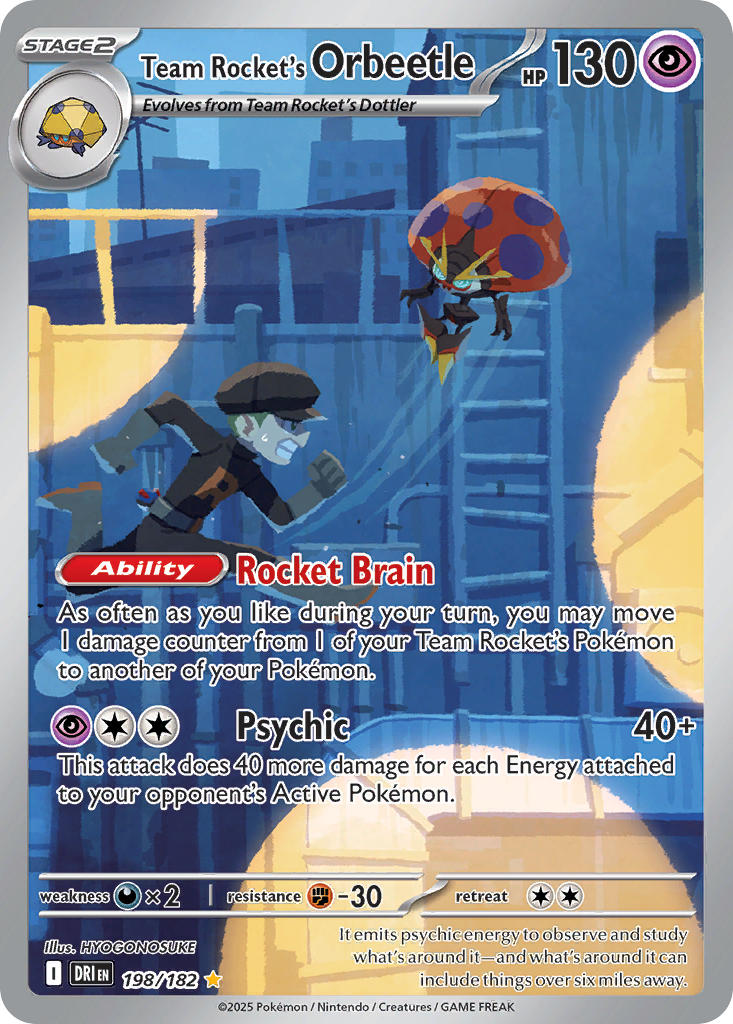 Team Rockets Orbeetle  - DRI 198/182 (Holofoil)