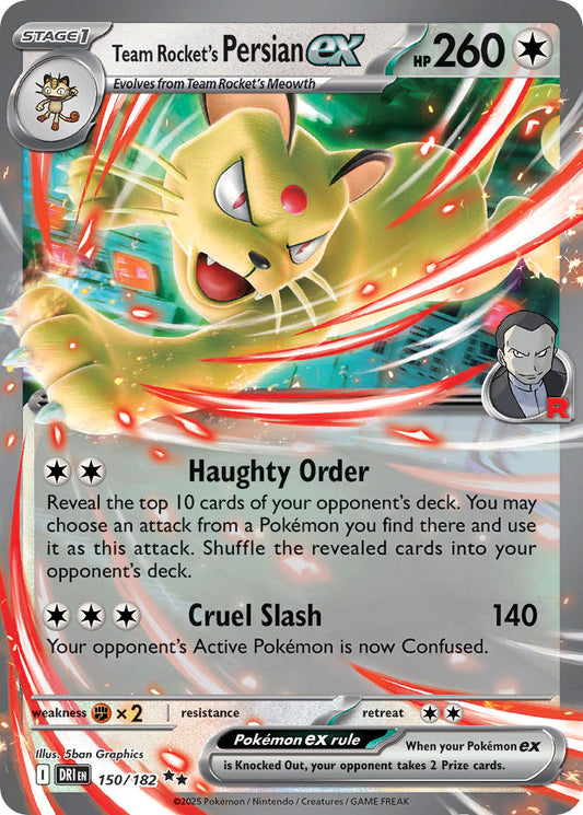Team Rockets Persian ex  - DRI 150/182 (Holofoil)