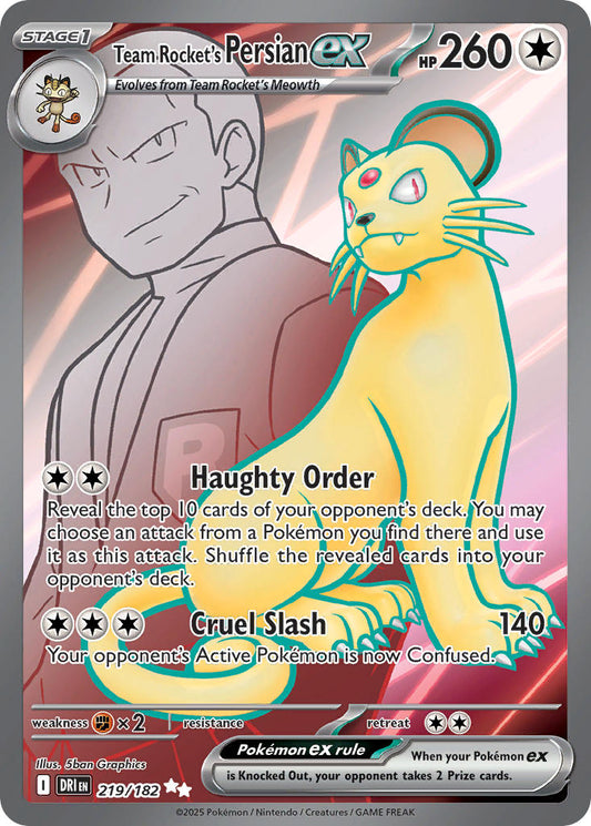Team Rockets Persian ex  - DRI 219/182 (Holofoil)