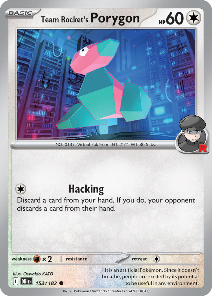 Team Rockets Porygon - DRI 153/182 (Reverse Holofoil)