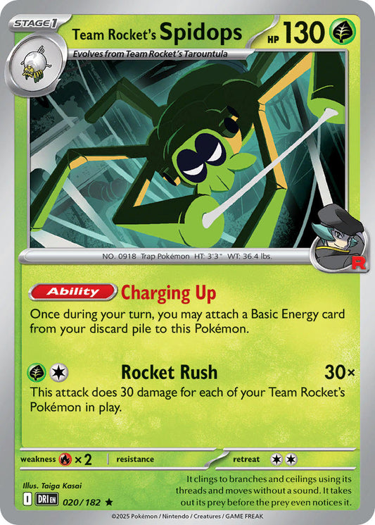 Team Rockets Spidops  - DRI 020/182 (Holofoil)