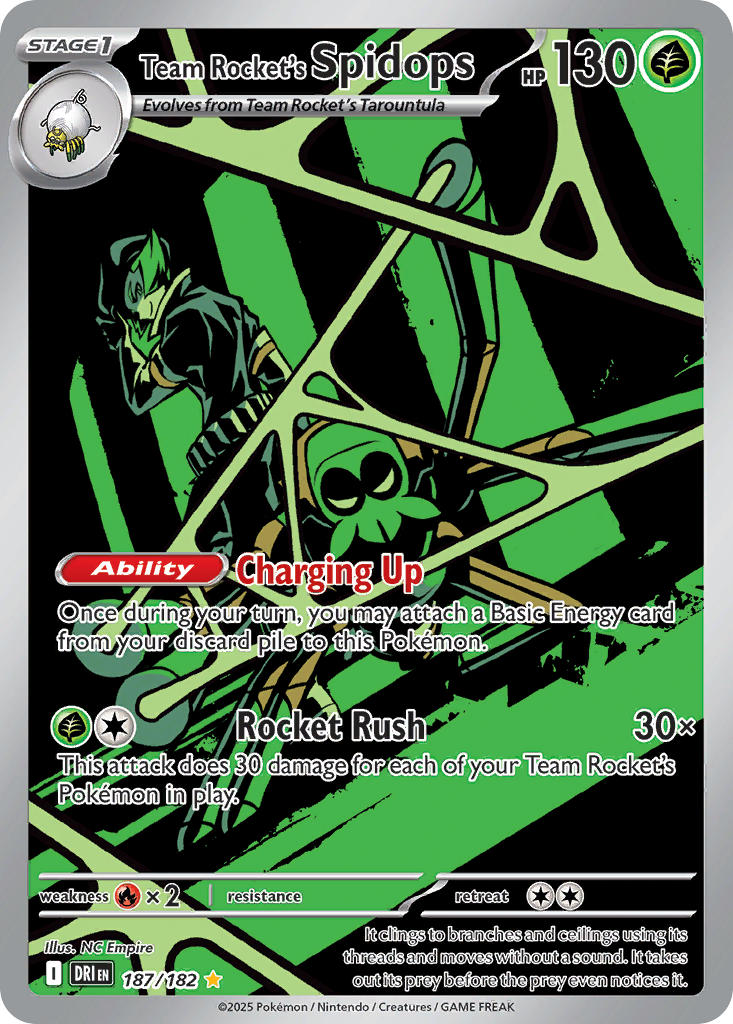 Team Rockets Spidops  - DRI 187/182 (Holofoil)