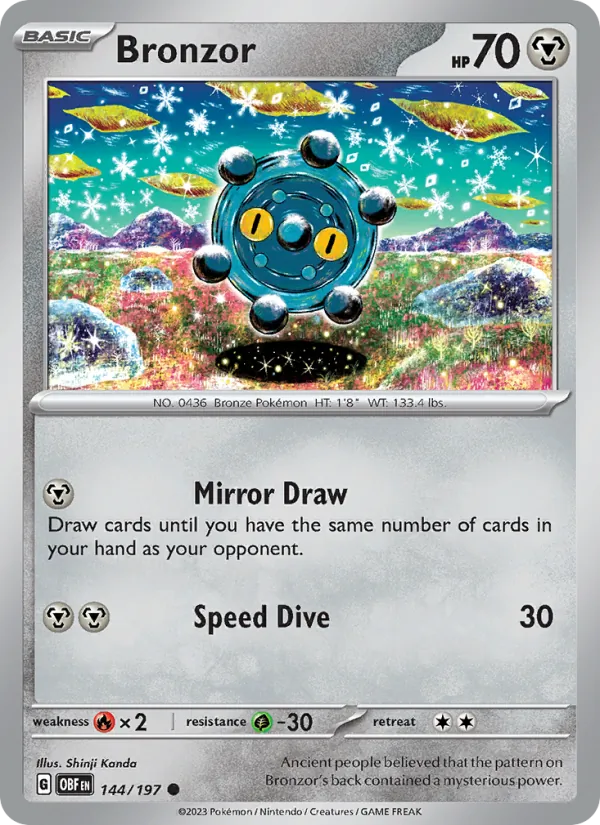 Bronzor - OBF 144/197 - Pokemon card