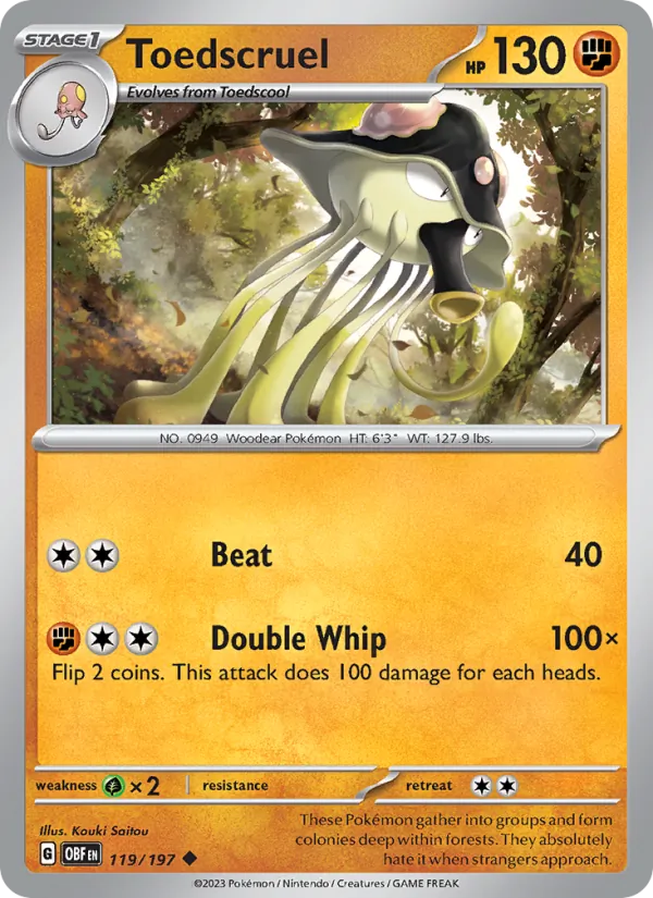 Toedscruel - OBF 119/197 (Reverse Holo) - Pokemon card